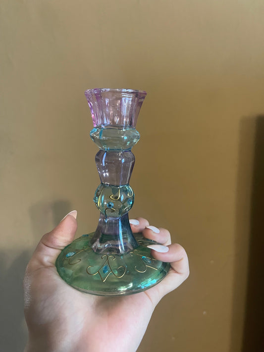 Purple and green candlestick